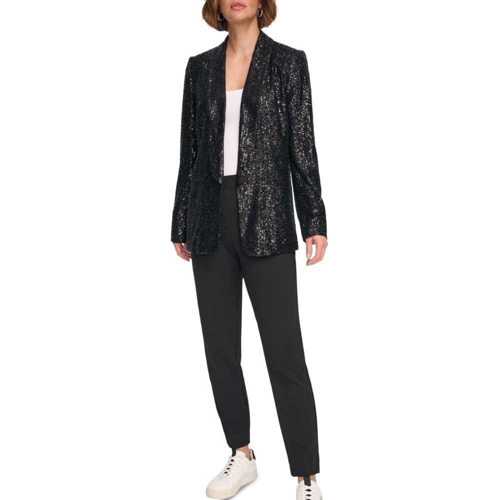 DKNY Shimmering Black Sequin Jacket
